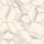 Marble Bianco Hexagon GOLD